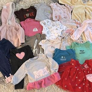Baby 9 Months Lots: cute onesies, pants, shirts, pajamas bundle